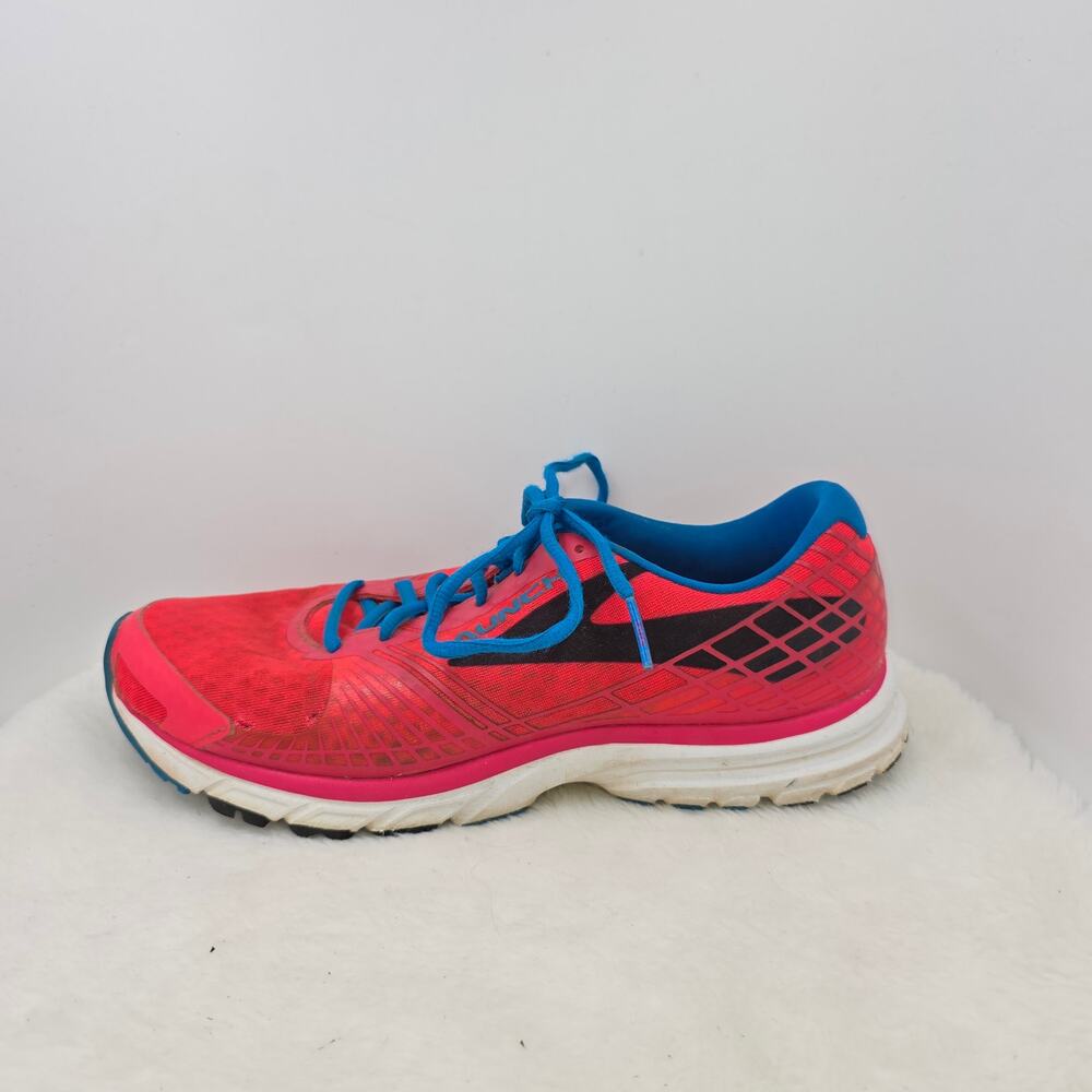 Brooks Launch 3 Running Shoe Bright Pink Electric Blue Sneaker Womens Size 11